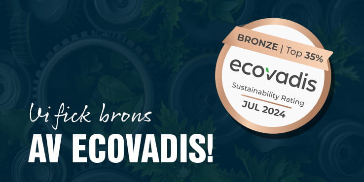 Vi har Ecovadis medalj