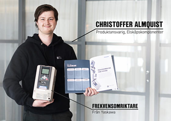 Christoffer Almquist, produktansvarig, Elskåpskomponenter