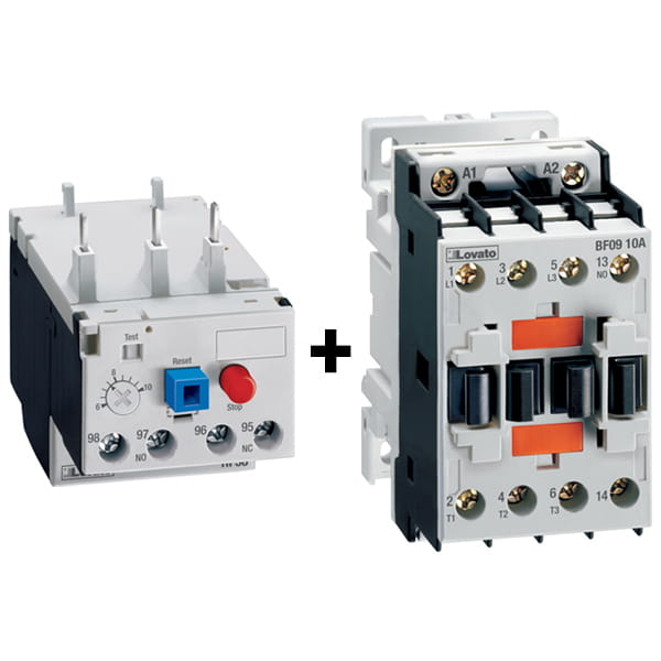 Överströmsrelä och kontaktor