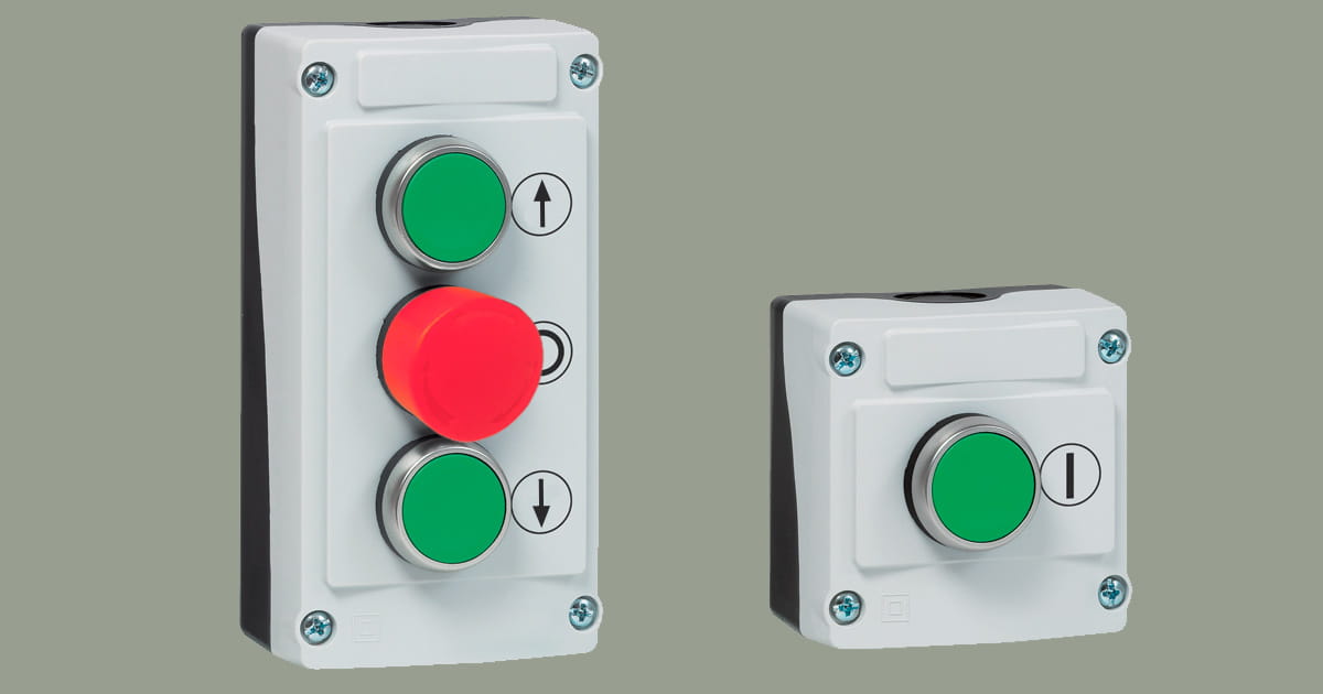 Standardutbud tryckknappslåda från Baco