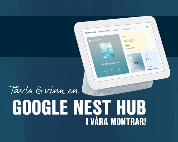 Vinn en Google nest hub i vår monter! 